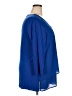 MICHAEL Michael Kors 100% Polyester Blue 3/4 Sleeve Blouse Size 2X - photo 4