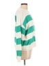 CeCe 100% Cotton Stripes Green Pullover Sweater Size L - photo 4