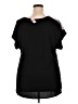 Avenue 100% Polyester Graphic Black Short Sleeve Blouse Size 2X Plus - photo 2
