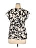 BCBGeneration Silver Short Sleeve Blouse Size XL - photo 2