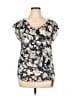 BCBGeneration Silver Short Sleeve Blouse Size XL - photo 1