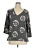 wonderly Gray 3/4 Sleeve Top Size 1X - photo 1