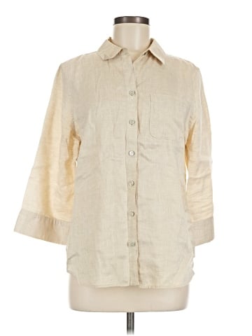 Chico's 3/4 Sleeve Button-Down Shirt (view 1)