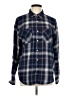 Mossimo Supply Co. Plaid Blue Long Sleeve Button-Down Shirt Size L - photo 1
