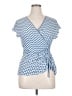 Max Studio Blue Short Sleeve Blouse Size XL - photo 1