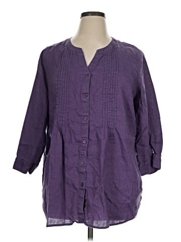 Coldwater Creek 3/4 Sleeve Button-Down Shirt (view 1)