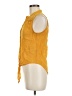 Mine Yellow Sleeveless Button-Down Shirt Size M - photo 5