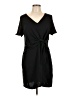 Everly 100% Polyester Solid Black Casual Dress Size L - photo 1