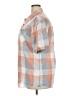 Weatherproof 100% Cotton Plaid Orange Short Sleeve Button-Down Shirt Size XXL - photo 5