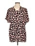 CAbi 100% Polyester Floral Black Short Sleeve Blouse Size L - photo 1