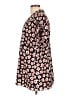 CAbi 100% Polyester Floral Black Short Sleeve Blouse Size L - photo 5