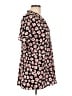 CAbi 100% Polyester Floral Black Short Sleeve Blouse Size L - photo 4