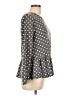 Green Envelope Polka Dots Gray Long Sleeve Top Size L - photo 4