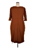 MOTF Solid Brown Casual Dress Size 3XL - photo 2