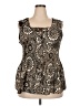 Serenade 100% Polyester Brown Sleeveless Blouse Size 2X - photo 1