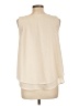 Paper Crane 100% Polyester Ivory Sleeveless Blouse Size L - photo 2