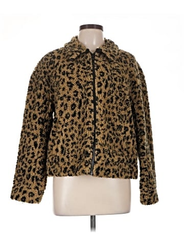Madewell Sherpa Bomber Jacket in Leopard (view 1)