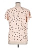 Adrianna Papell Polka Dots Pink Short Sleeve Blouse Size 1X - photo 2