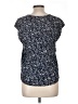 HEATHER 100% Silk Blue Short Sleeve Top Size L (estimated) - photo 2