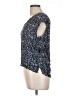 HEATHER 100% Silk Blue Short Sleeve Top Size L (estimated) - photo 5