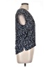 HEATHER 100% Silk Blue Short Sleeve Top Size L (estimated) - photo 4