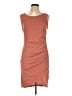 Leith Solid Brown Casual Dress Size L - photo 1