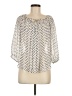 Iz Byer 100% Polyester Ivory 3/4 Sleeve Blouse Size M - photo 1