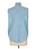 Three Rivers 100% Cotton Blue Sleeveless Button-Down Shirt Size L - photo 2