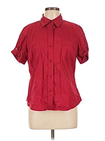 St. John's Bay Short Sleeve Blouse (view 1)