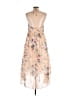Esley 100% Polyester Floral Tan Casual Dress Size L - photo 2