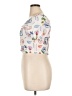 Monteau White Short Sleeve Top Size XL - photo 5