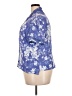 DressBarn 100% Rayon Floral Blue Short Sleeve Blouse Size 22 - photo 5