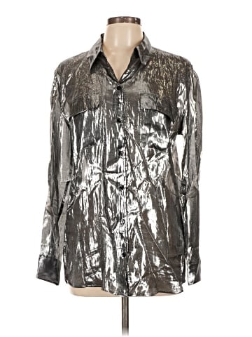 Equipment Long Sleeve Silk Top (view 1)