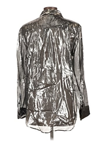 Equipment Long Sleeve Silk Top (view 2)