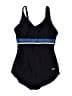 Speedo Stripes Black One Piece Swimsuit Size XL (38) - photo 1