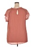 Peach 100% Polyester Pink Short Sleeve Blouse Size 3XL - photo 2
