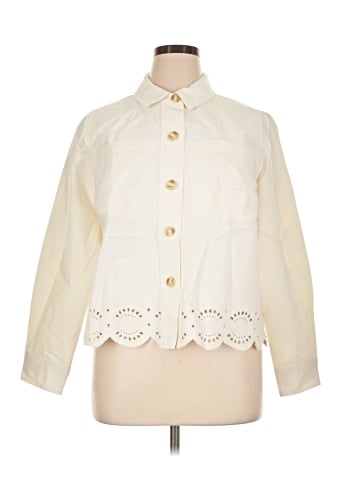 LC Lauren Conrad 3/4 Sleeve Button-Down Shirt (view 1)