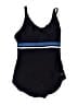 Speedo Stripes Black One Piece Swimsuit Size XL (38) - photo 1