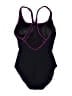 Speedo Solid Black One Piece Swimsuit Size 16 - photo 2