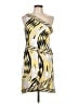 BCBGMAXAZRIA Graphic Yellow Cocktail Dress Size L - photo 1