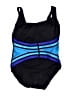 Longitude Graphic Blue One Piece Swimsuit Size 14 - photo 1