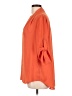 Mossimo 100% Polyester Orange 3/4 Sleeve Blouse Size L - photo 5