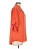 Mossimo 100% Polyester Orange 3/4 Sleeve Blouse Size L - photo 4