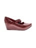 Tsubo 100% Leather Burgundy Wedges Size 10 - photo 1