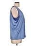 DKNY 100% Polyester Blue Sleeveless Top Size L - photo 4