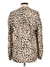 Chaus Animal Print Brown Long Sleeve Blouse Size L - photo 2