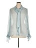 Banana Republic 100% Polyester Blue Long Sleeve Blouse Size XL - photo 1