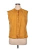 Old Navy Polka Dots Yellow Sleeveless Button-Down Shirt Size XL - photo 1