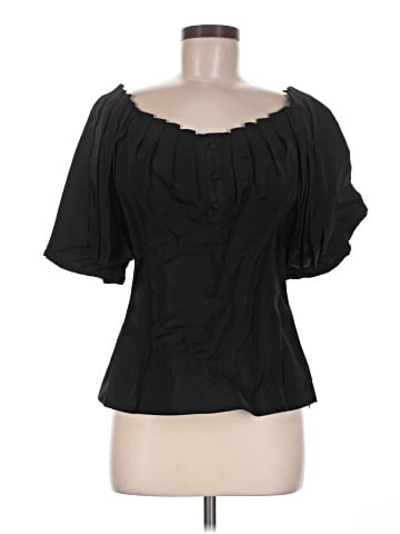 Zac Posen Short Sleeve Silk Top (view 1)