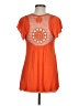 MAX 100% Rayon Orange Short Sleeve Top Size M - photo 2